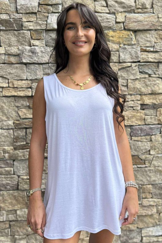 Essential Jersey Layering Vest White